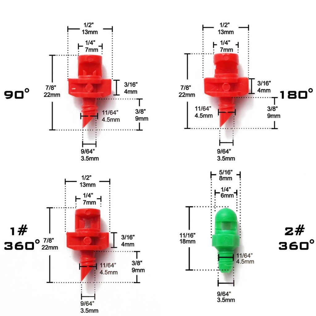 25x EZ Clone Sprayer Nozzle Jet Mister Cloning Machine Hydroponic 90°//180°//360°