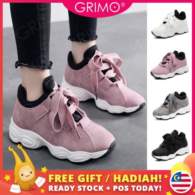 Ready Stock Grimo Sherry Women S Sneakers Sport Shoes Outdoor Kasut Sukan Wanita Sport Girl Perempuan Cantik Travel Shopee Malaysia