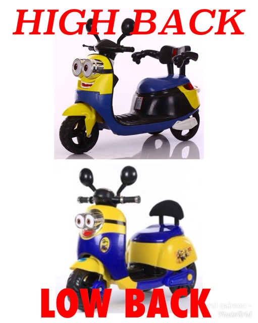 MINION SCOOTER minnion scooter electric motorcycle bike scooter kids motor  bike | Shopee Malaysia