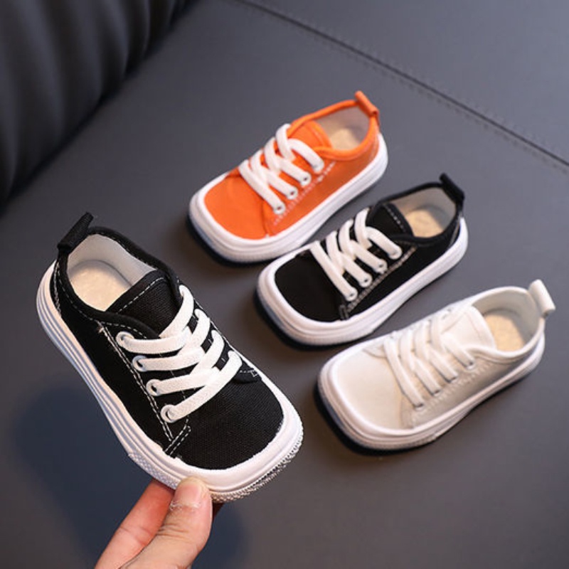 Childrens Canvas Shoes Solid Color Canvas Shoes Kids Boy Shoes Girls Shoes Concise Shoes