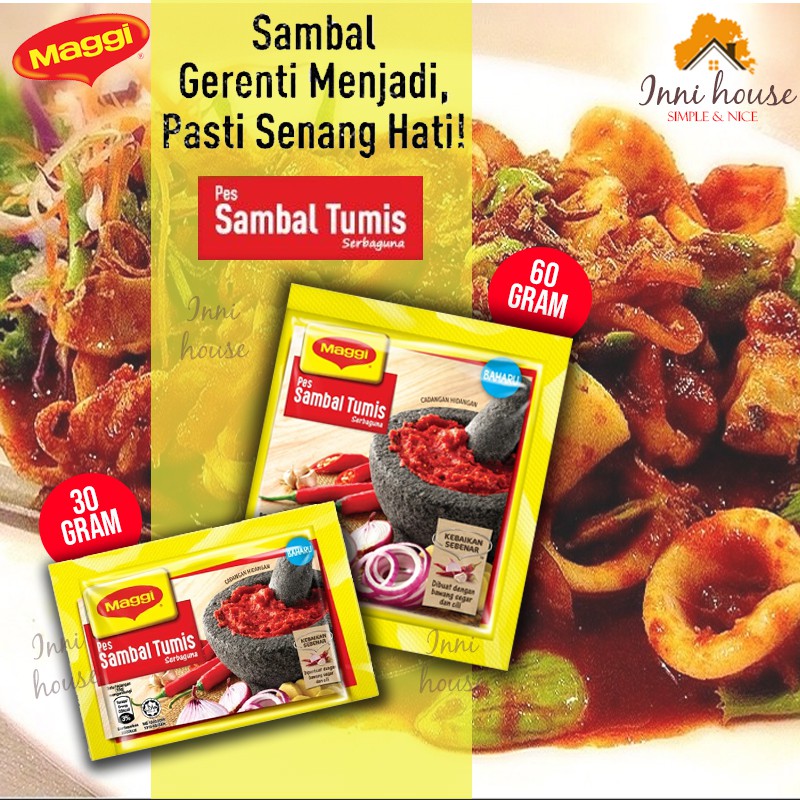 MAGGI Pes Sambal (5 PACK) Sambal Tumis Original (30g/60g) | Shopee Malaysia