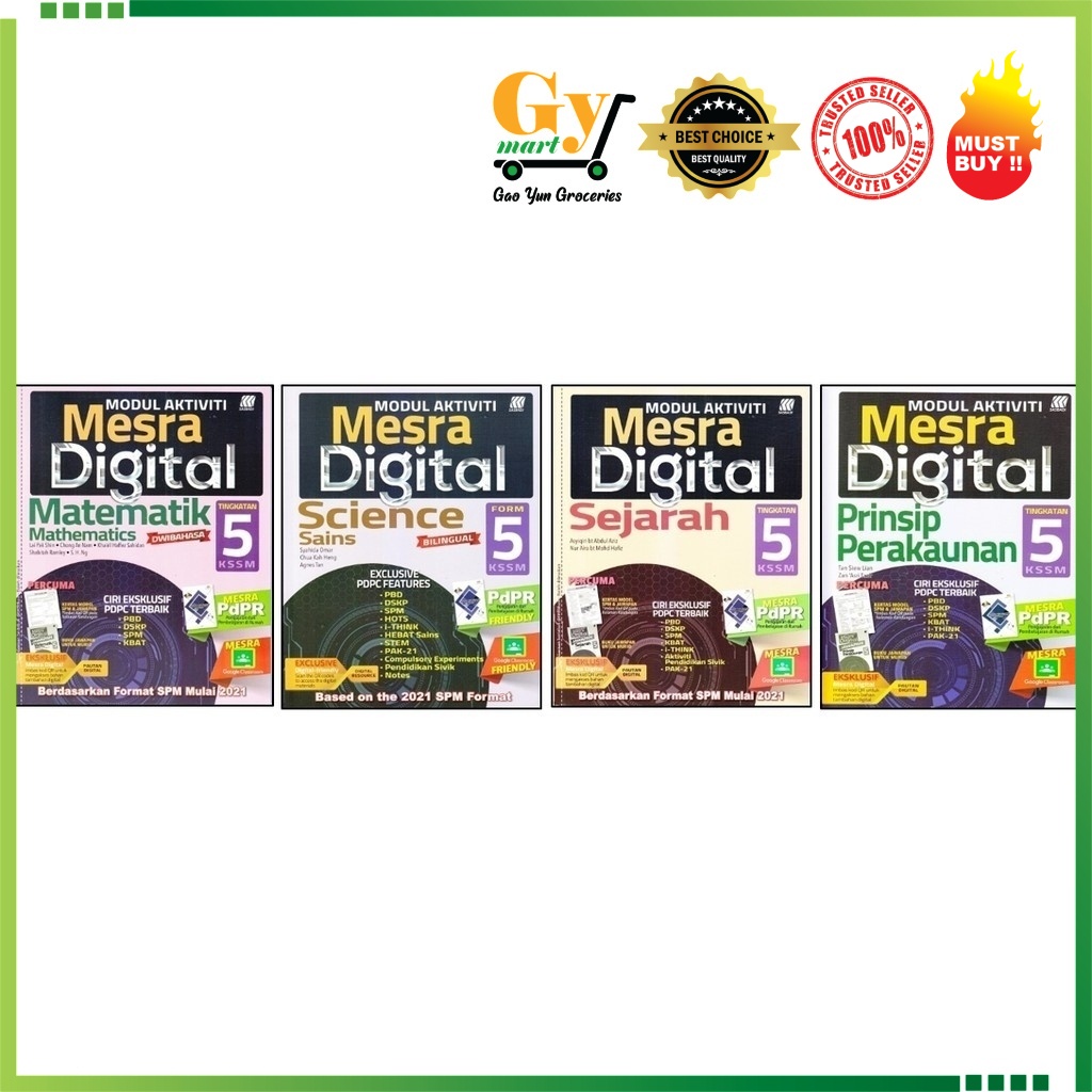 Sasbadi Modul Aktiviti Mesra Digital Tingkatan Form 5 English Matematik Sains Sejarah Prinsipperakaunan Etc Shopee Malaysia