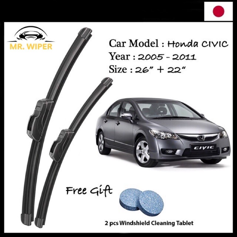 🔥MR WIPER🔥 HONDA CIVIC FD (20062012) MR WIPER JAPAN TECHNOLOGY WIPER