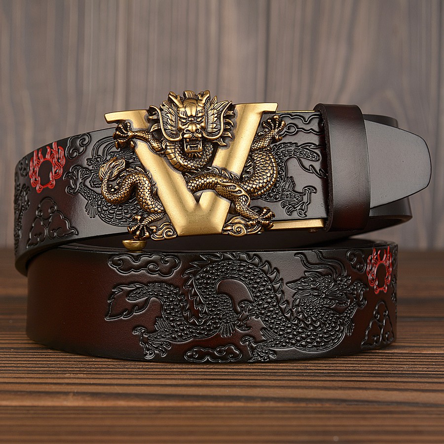 Buckle Rage Adult Unisex 3D Ancient Chinese Dragon Belt Buckle Circle 