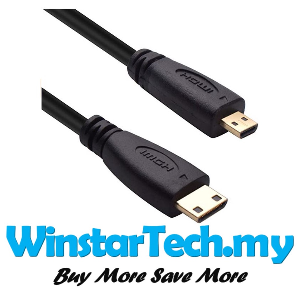 Micro HDMI Male Type D to Type C Mini HDMI Male Connector Adapter Cable