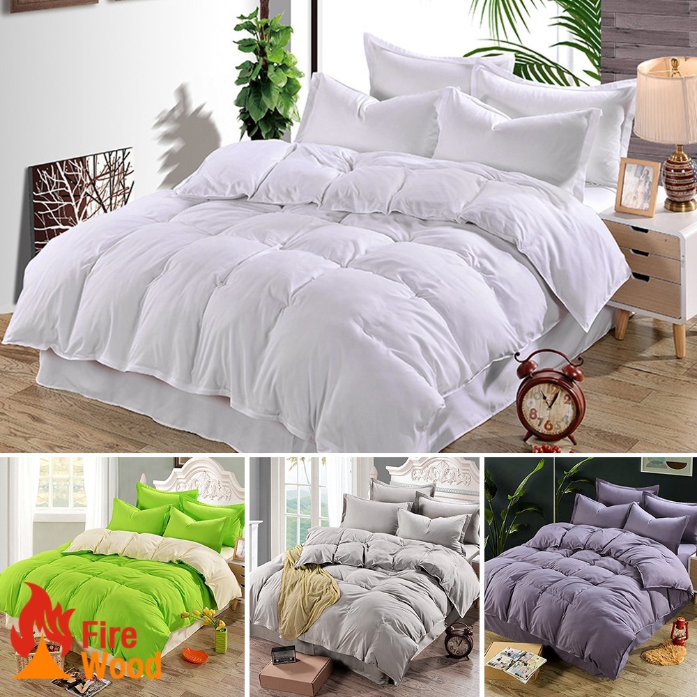 Fire Plain Duvet Cover Solid Color Duvet Cover Single Double