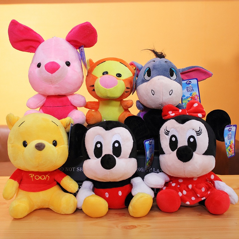 2022 Latest 20CM Disney Bear Donkey Mickey Mouse Small Doll Plush Toy Wedding Doll Event Teddy Bear Octopus Birthday Gift for Girls Kids Boys plush toys stuffed animal patung dolls Flip octopus Spiderman captain america Squid game Plushie Stuffed toys