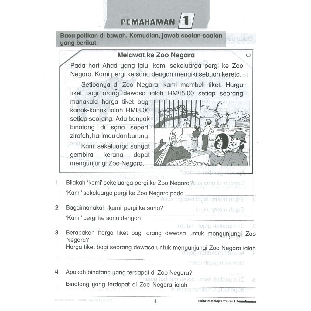 ST  Modul Tuisyen Edisi 2021 - Bahasa Melayu - Pemahaman - Tahun 1 KSSR