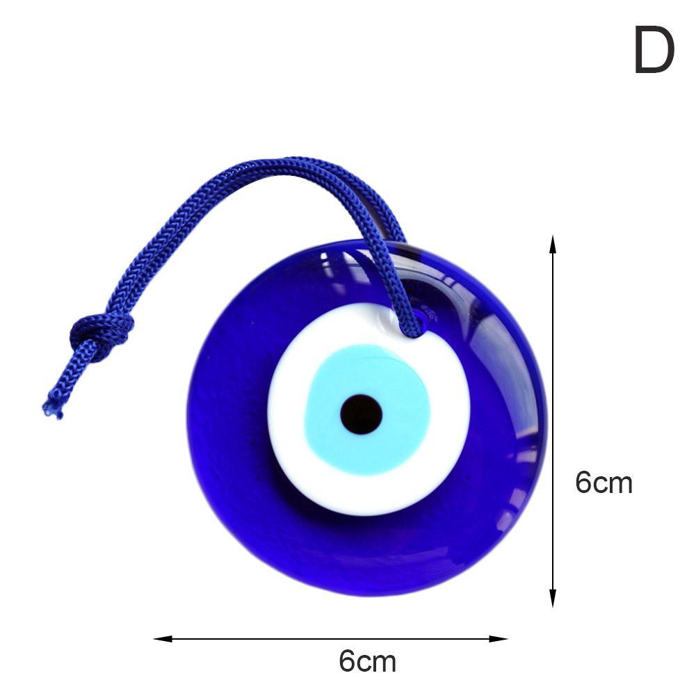 Turkish Blue Glass Evil Eye Lucky Wall Home Car/Office Amulet Protection Decor 