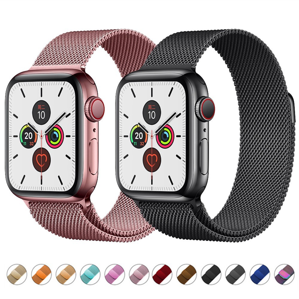apple watch series 5 44mm stainless steel with milanese loop
