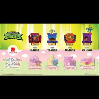 Mcdonald S Toy Rise Of The Teenage Mutant Ninja Turtles My Melody And Little Twin Star Shopee Malaysia - nickelodeon cast of teenage mutant ninja turtles l roblox