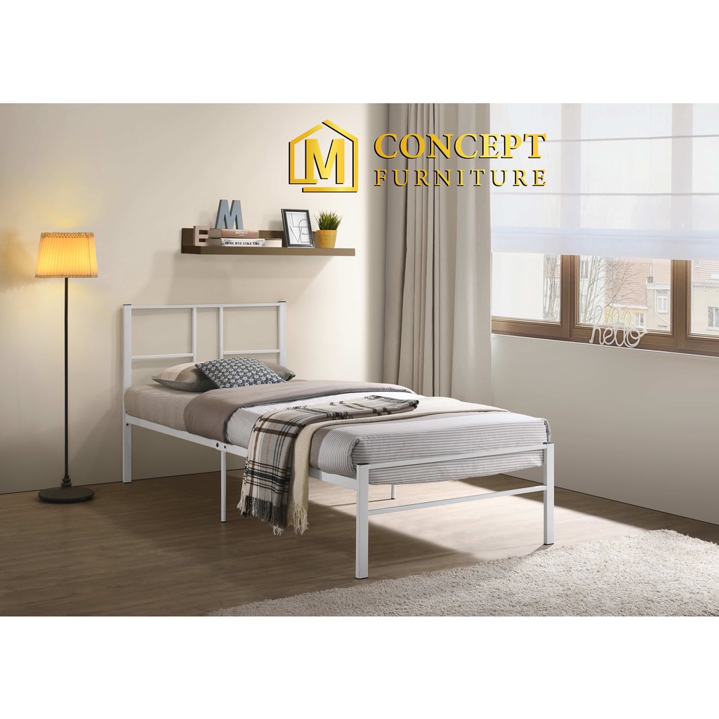 M Concept Single Metal Bed Frame /Powder Coat Metal/Super Base Frame