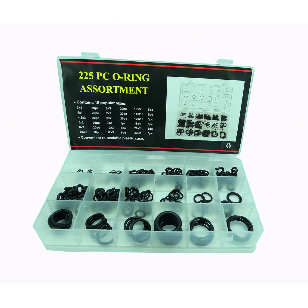 Nbr Rubber O Ring Kit 225pcs O Ring Assortment With Box Shopee Malaysia