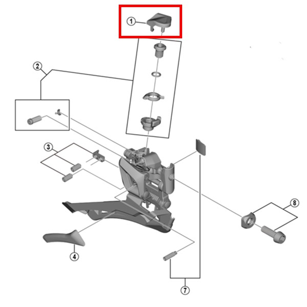 shimano front derailleur link cover