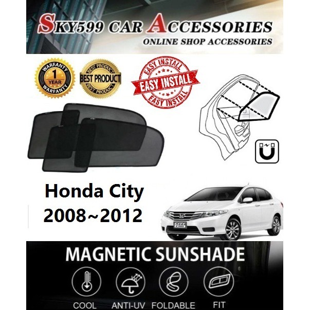 Honda City 2008-2012 Epic Magnetic Sunshade [4 PCS 