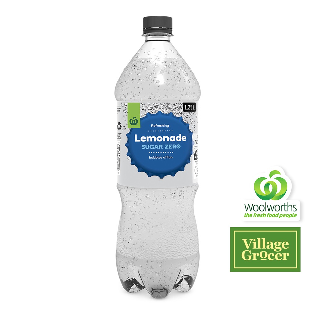 Woolworths Lemonade Zero Sugar Soft Drink 1.25L (EXP Mar 2023) Shopee