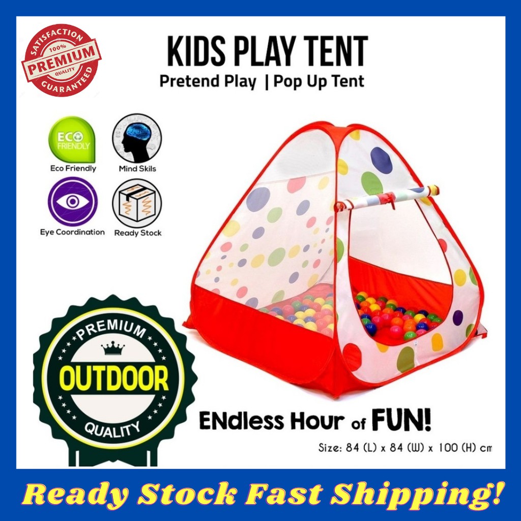 Khemah Indoor Outdoor Kids Children Play Single Pop Up Tent Mainan Budak Toy Kids Boy Girl Shopee Malaysia