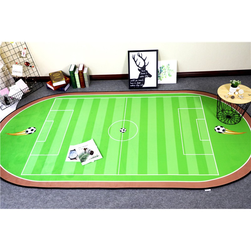 3d Football Area Rugs Flannel Rug Memory Foam Carpet Kids Play Crawl Mat Big Carpets Shopee Malaysia