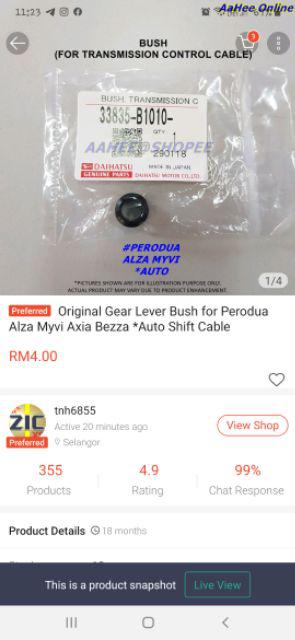 Original Gear Lever Bush for Perodua Alza Myvi Axia Bezza 