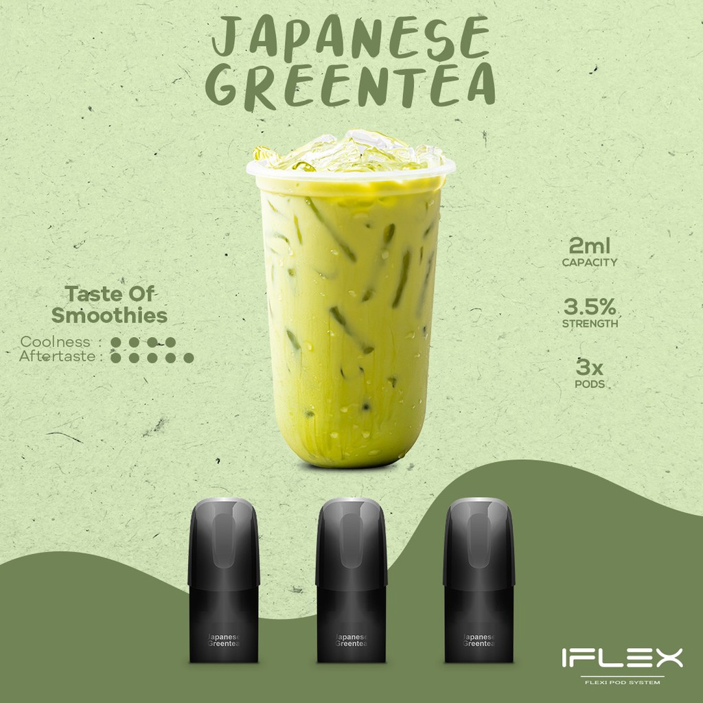 [JAPANESE GREENTEA] IFlex Black Pod/Vape Pod/Flavor Pod/Disposable