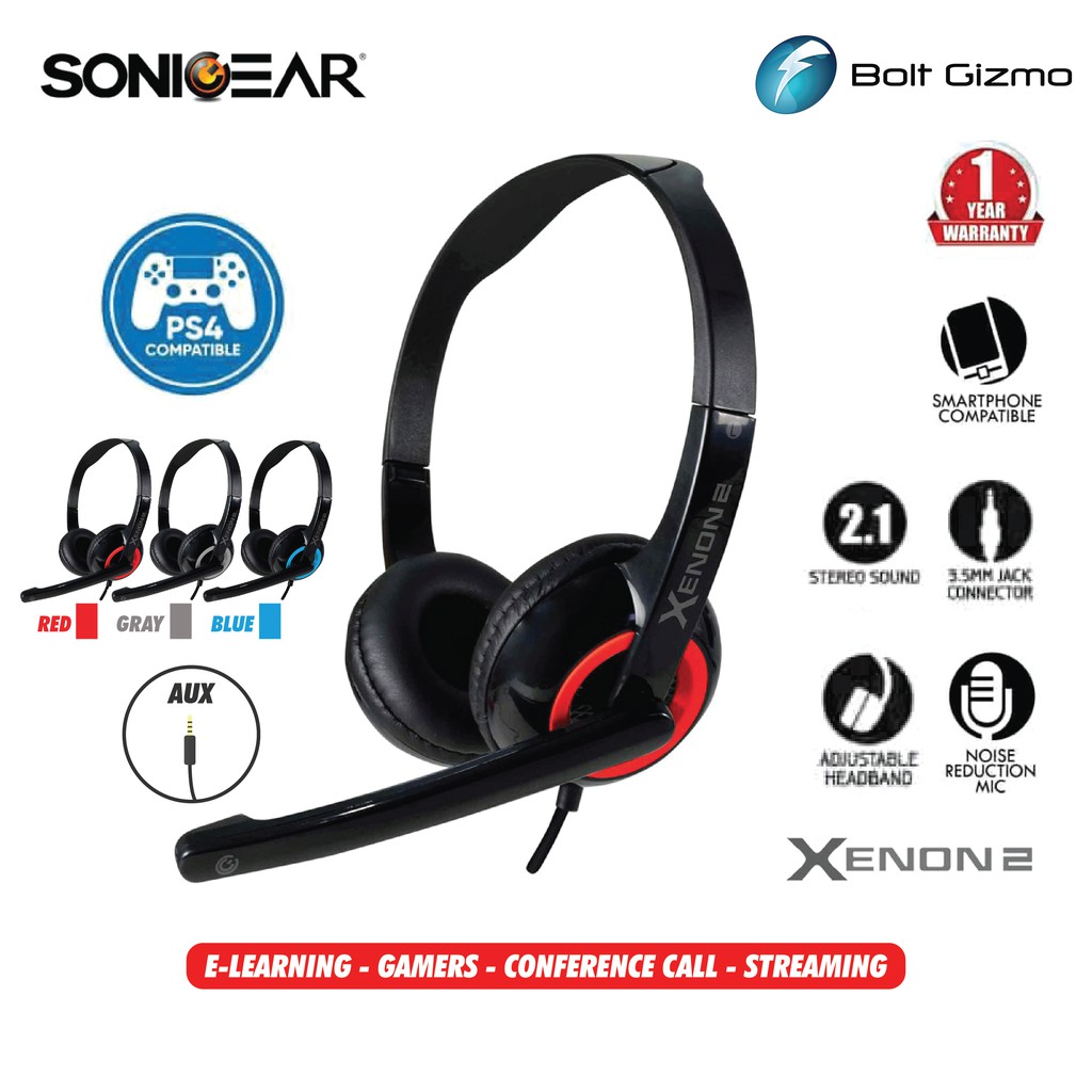 SonicGear Xenon 2 Gaming Headphones with Microphone For Smartphones
