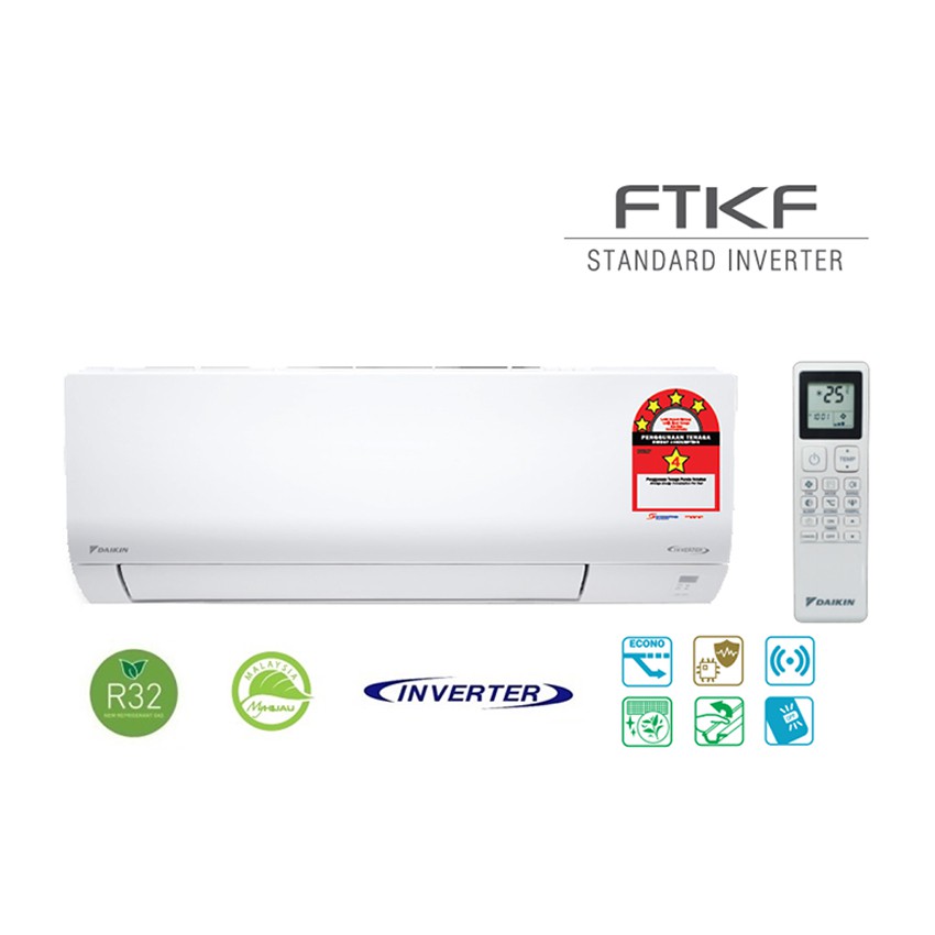 Daikin 2HP Wall Mounted R32 Inverter Air Conditioner FTKF50BV1MF ...