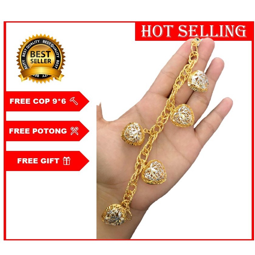 Hot Selling Rantai Tangan Emas Bangkok Cop 916 Shopee Malaysia