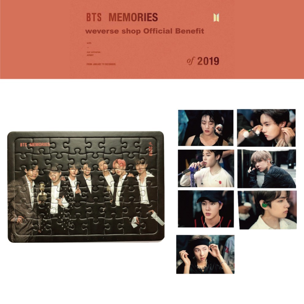 IN STOCK* WEVERSE SHOP OFFICIAL BENEFIT：BTS MEMORIES OF 2019 BLU-RAY 4X6  PHOTO PUZZLE | Shopee Malaysia