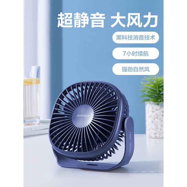 SmartDevil Desk Electric Fan Small Folding Fan with USB Charging Rechargeable