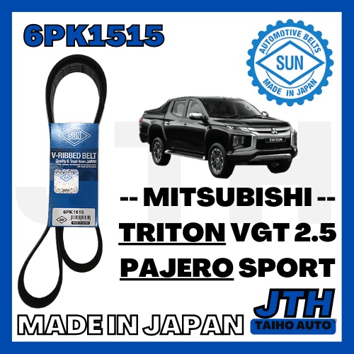 TAIHOAUTO SUN Fan Belt 6PK1515 Mitsubishi Triton VGT 2.5 Mitsubishi Pajero Sport Fan Belt Triton