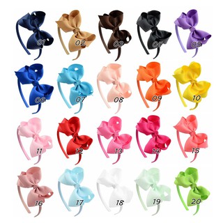 4” Girls Hair Bows Headband Lovely Bowknot Ribbon Hair Band Accessories for Kids