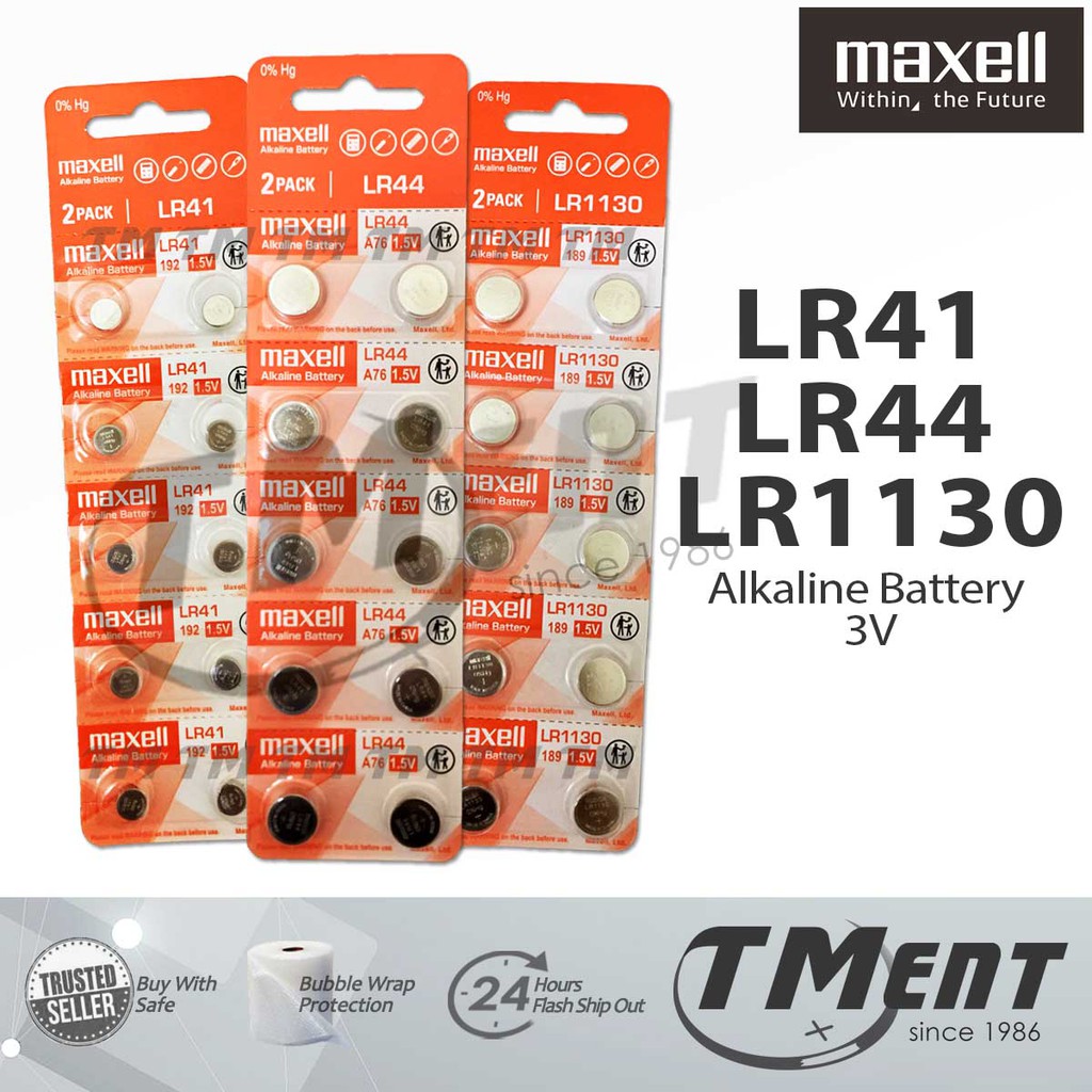 (10PCS) MAXELL LR1130 LR44 LR41 (ORIGINAL) GENUINE AG13 AG3 AG10