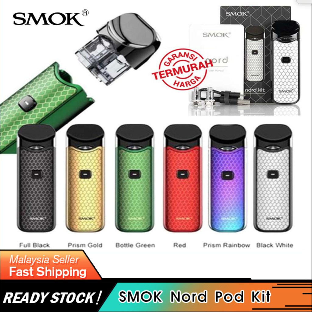 Ready Stock In Malaysia Smok Nord Pod Vape Kit With 1100 Mah