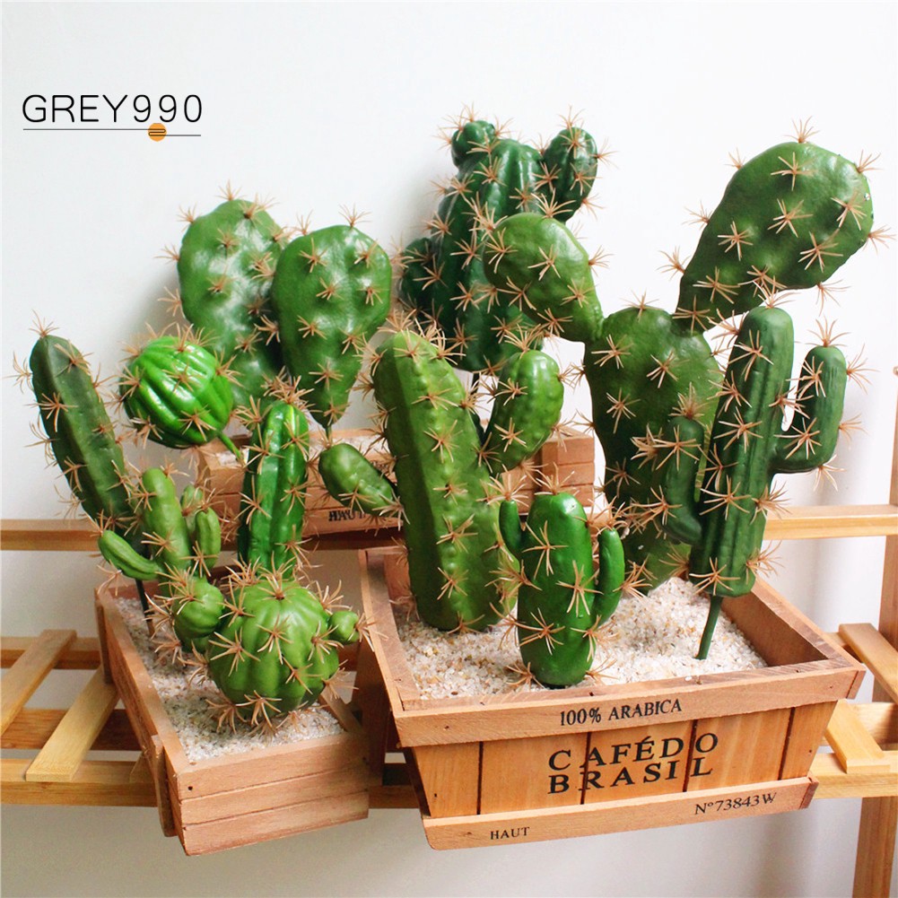 1pc Foam Artificial Cactus Succulent Office Desk Flowers Shopee