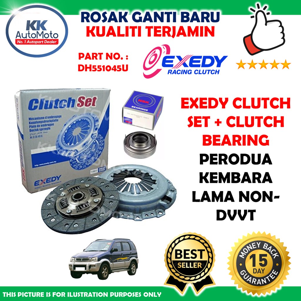 Exedy Clutch Klac Set Clutch Bearing Perodua Kembara Lama Non Dvvt Manual Dh551045u Shopee Malaysia