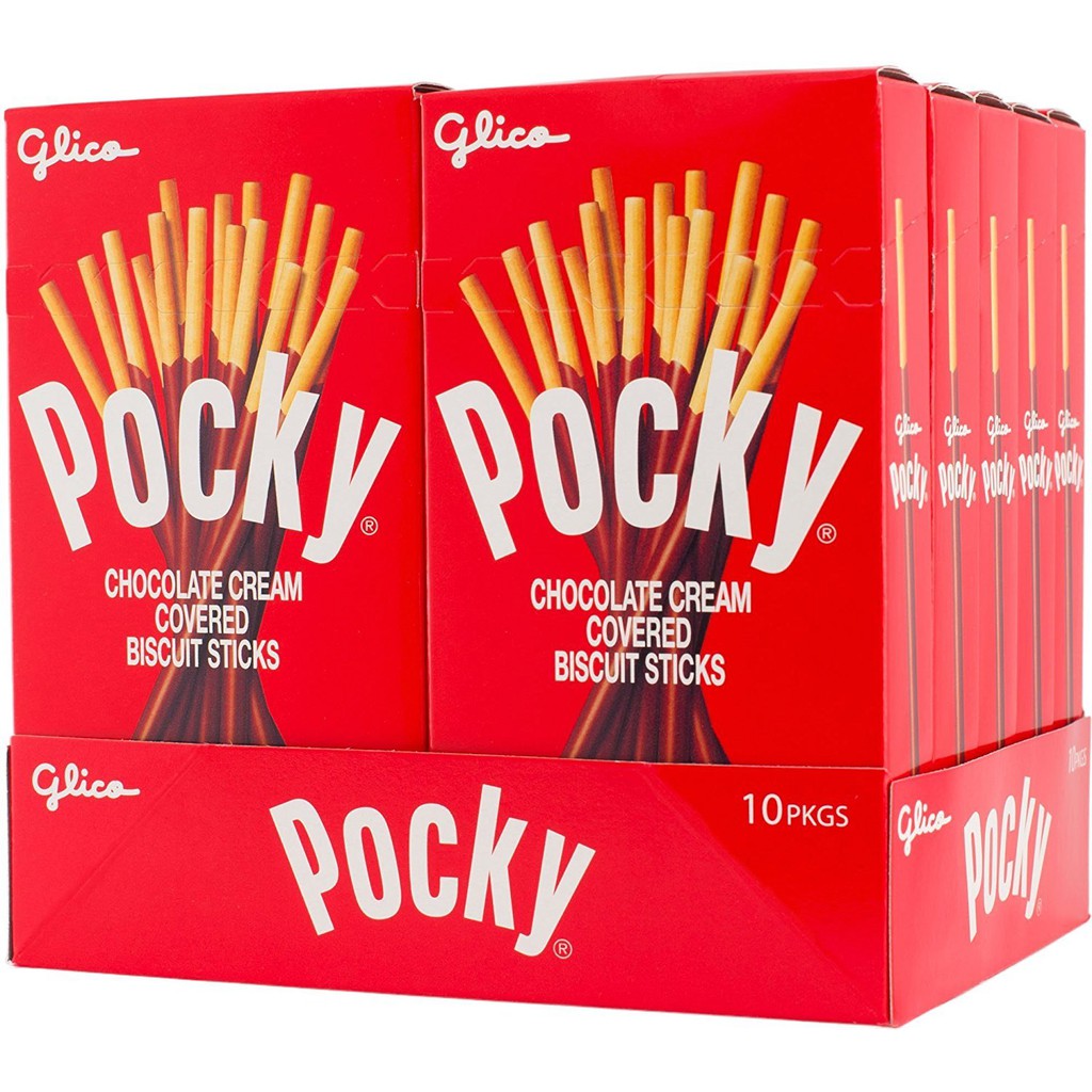 Glico Pocky Biscuit Stick Chocolate Double Chocolate Strawberry