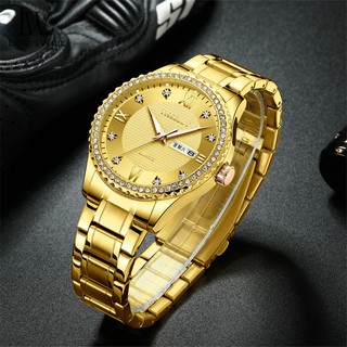 LouisWill Classic Men Diamond Watches Luxury Gold Stainless Steel ...