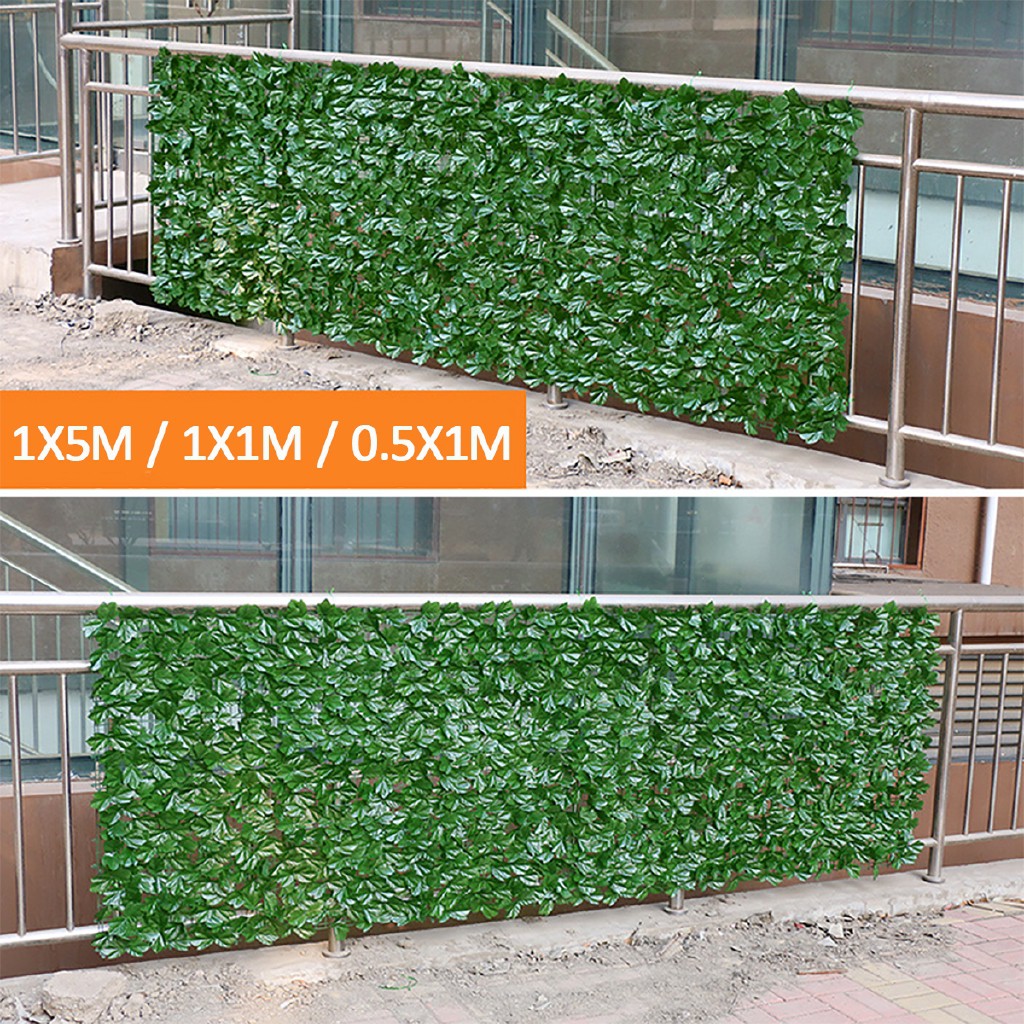 Lila Artificial Hedge Roll Screening Ivy Leaf Garden Fence ...