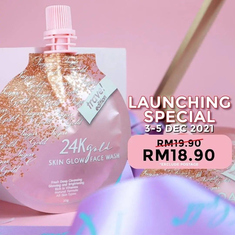 🔥🔥FACE WASH SUGAR GOLD TRAVEL PACK🔥🔥 Shopee Malaysia