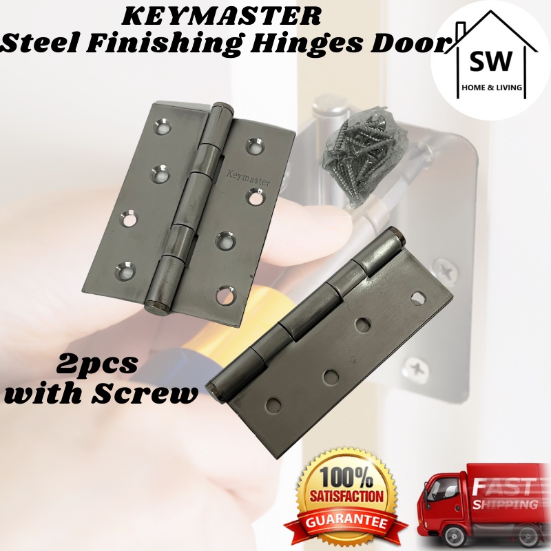 Sw 2pcs Hinges Door with Screw 4inch Steel Finishing Hinges Door 4inci ...