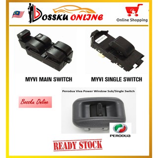 Suis tingkap produa  OEM Fitting Perodua Myvi Alza Viva Main Power Window Switch Single Passenger Switch
