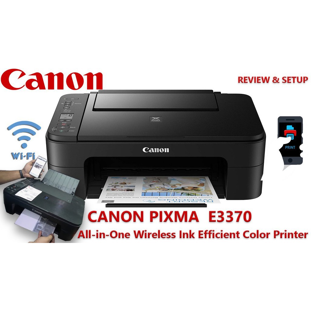 Canon Pixma E410 E470 Wifi E510 E3370 Aio Printer Ready Stocks With Starter Inks Shopee Malaysia