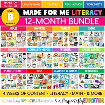 Special Education Curriculum 12 month bundle Made for Me