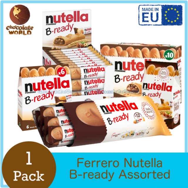 Ferrero Nutella Bready Jumbo Traveller Pack 264g 4pcs 12pcs (Made in