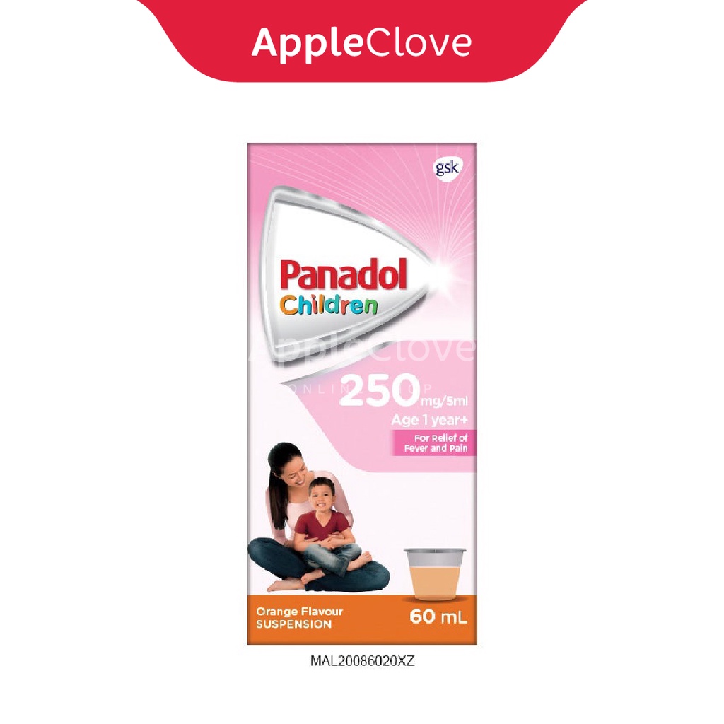 Panadol Children Suspension 250mg/5ml Orange Flavour Tablets 120mg