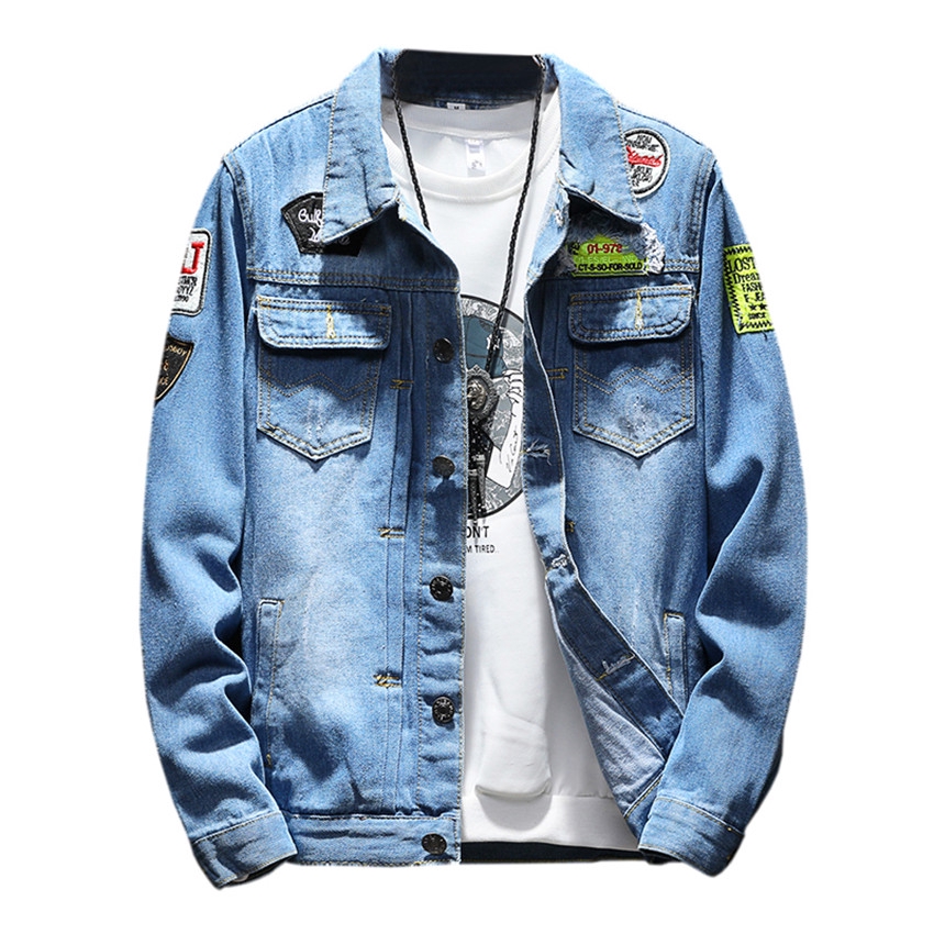 mens plus size jean jacket