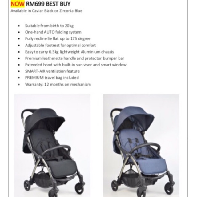 koopers automi auto fold stroller