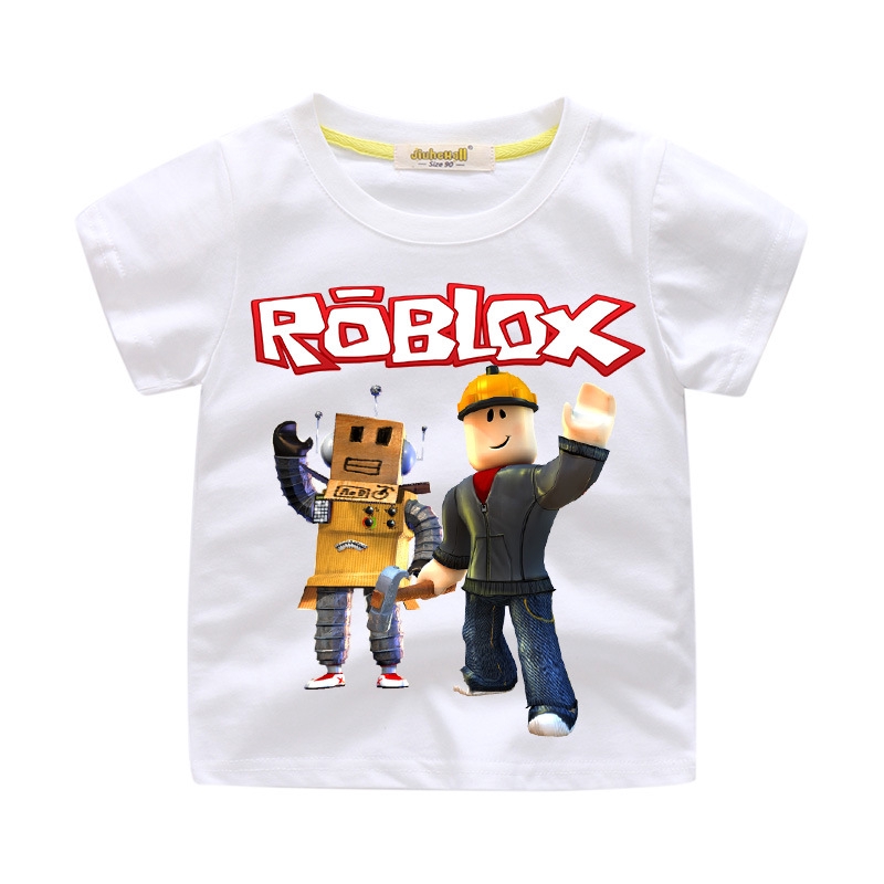 Minecraft Children Clothing Kids Boys Girls Roblox Printed Short Sleeve T Shirt Shopee Malaysia - 85 off dinosaur t shirt merch roblox