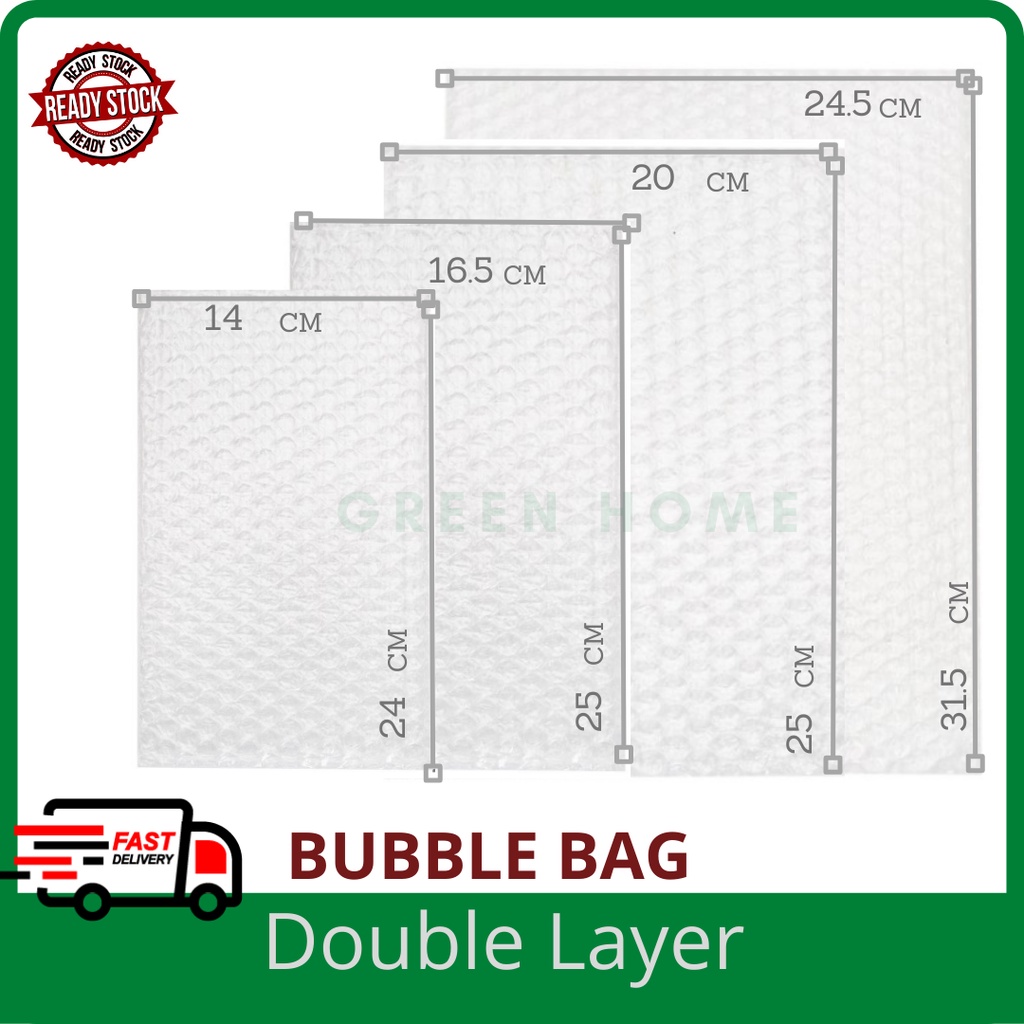 Bubble Wrap Bag Packing Pouches Double Layers Pocket Bubble Pocket ...