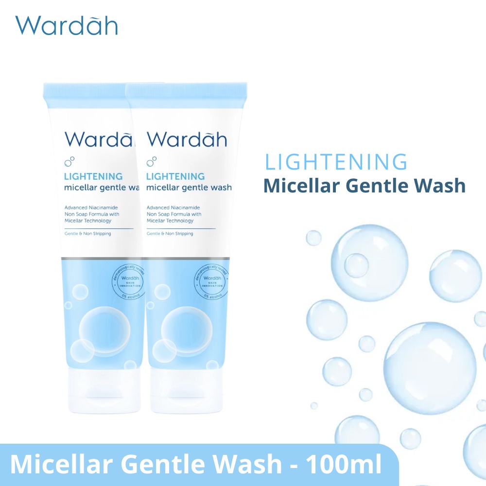 WARDAH LIGHTENING MICELLAR GENTLE WASH ORIGINAL PRODUCT (50ML / 100ML ...